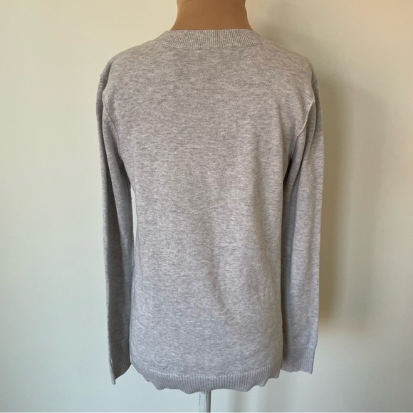 Anthropologie Lisa Todd Frenchie French Bulldog Patchwork Abstract Sweater Sz XS - Picture 5 of 12